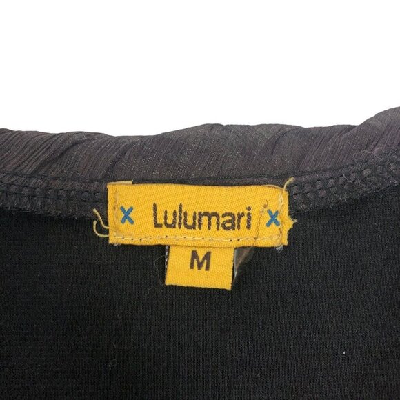 Lulumari‎ Boho Embroidered Shift Dress Size M Floral Sleeveless Mini Black Artsy - Picture 10 of 10